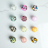 14mm Animal Print Silicone Beads-W12